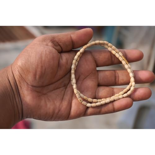 Image of ISKCON VRINDAVAN Original Tulsi Kanthi Mala - Unisex Adult Jaap Chanting Mala from Vrindavan Dham