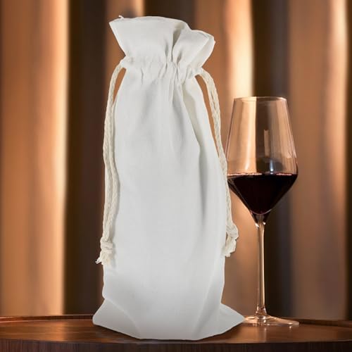 Bolsas de lino para botellas de vino con cordón: transporta tus botellas de forma segura 4