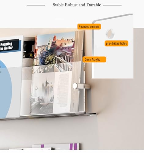 Folletos y documentos ordenados con el soporte de pared de 60cm 8