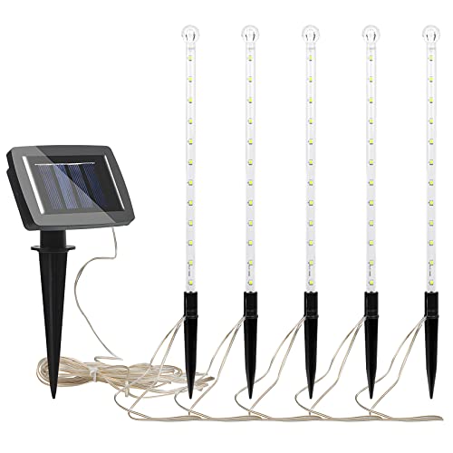 Meteor Solar Path Light UCGG Solar Meteor Lights Outdoor 24 LED Falling Light IP44 Waterproof 5 ...