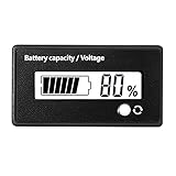 サムコス バッテリー残量表示計 デジタル電圧計 バッテリーモニター バッテリーチェッカー 残量計 汎用型 ホワイトバックライト DC 12V 24V 36V 48V 鉛蓄電池 リン酸鉄リチウムイオン電池 リチウム電池 LCDディスプレイ