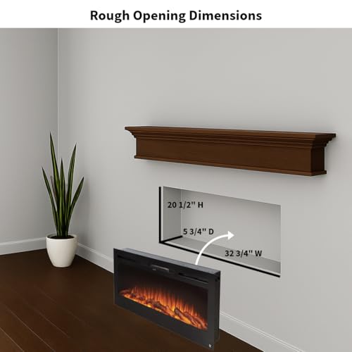 Image of Touchstone Smart Electric Fireplace-The Sideline 40 inch Wide-in Wall Recessed - 30 Realistic Ember Color /Flame Options - 1,500W Heater w /Thermostat - Log & Crystal Hearth Options - Alexa /WiFi Enabled