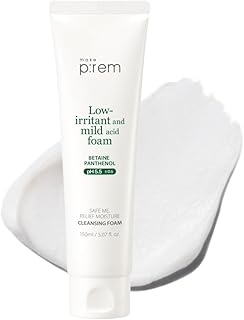 MAKE P:REM Safe Me. Relief Moisture Cleansing Foam, Delicate Eye-Friendly Face Wash, pH Balanced Deep Pore Cleansing, Korean Skin Care, 150ml, 5.07 Fl.Oz.