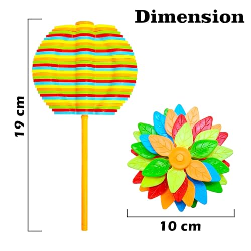 Image of Mgat Shop Spinning Candy Flower Toy for Kids - Lollipop Shaped Hand Spinner - Twisting and Rotating Colorful Flower - Stress Buster Gift for Creative - Color As Per Stock