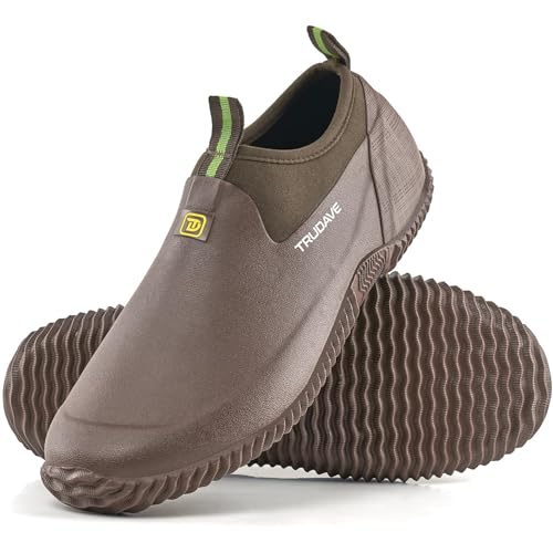 Image of Trudave Garden Shoes for Men & Women, Waterproof Rubber Shoes with 4.5mm Neoprene, Womens Rain Boots for Gardening,Size 6-13