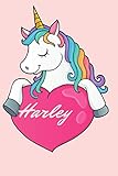  Harley: Personalised Journal Notebook for Unicorn Lover Girls Named Harley. (Custom Name Journal,Blank Journal,Personalised Notebook,Writein Notebook) Large Blank Lined Journal of Size 6x9 110 Pages