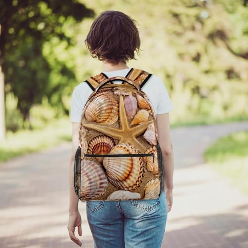 Sac à dos d'école coquillages pour ados et filles idéal pour la rentrée - 6