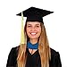 Cappe Diem Master Graduation Deluxe Hood (Nursing, Social Work, Theology, MBA, M.Ed, M.Sc.) Apricot Salmon Peacock (Peacock-Royal Blue/White)