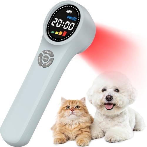 Kdvioo Cold Laser Therapy Device for Dogs 4pcs 980nm 4pcs 810nm 16pcs 660nm Infrared Red Light Therapy Device Handheld Cold Laser Therapy Device for Pain Relief Arthritis for Dogs Cats Horses