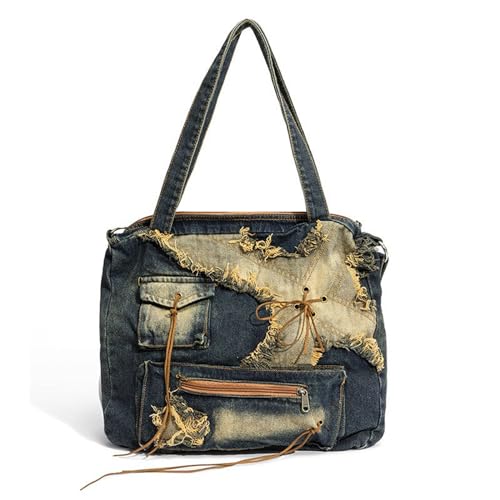 Women's Retro Y2K Denim Bag - Casual Wallet & Handbag with Large Capacity
