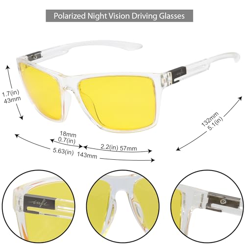 INFI Night Driving Glasses for Men Women Anti Glare Polarized HD Night Vision Yellow Lens3