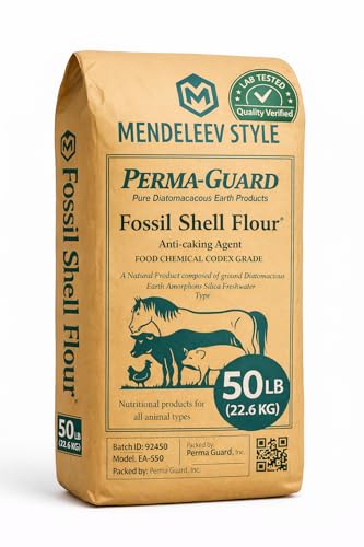 MENDELEEV STYLE 50 LB Food Grade Diatomaceous Earth Fossil Shell Flour FCC Grade