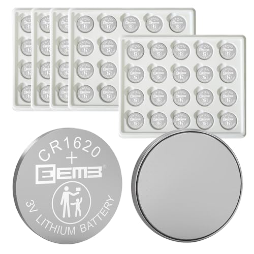 100PCS CR1620 Li-MnO2 Batteria al litio non ricaricabile a bottone a 3V Qualità affidabile 70mAh Certificazione UL monouso NON CARICARE LA BATTERIA