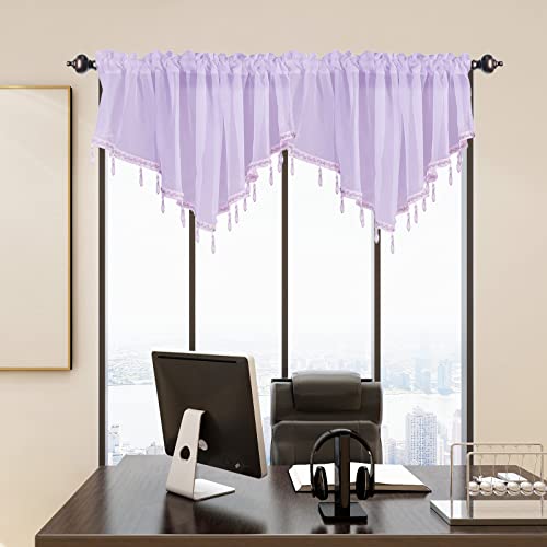 Evita miradas indiscretas con Yitexin window treatment valance de algodon 7
