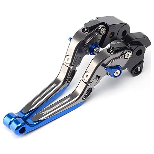 Motorcykel bromsskydd titan svart motorcykel bromskoppling spakar/passar till Hon.da CBR1000RRR/brandBLADE CBR 1000 RR 2004 2005 2006 2007 (Färg: Titanblå)