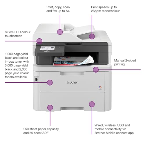 Brother MFC L3760CDW LED A4 600 x 2400 DPI 26 ppm Wifi Neuf - vue 5