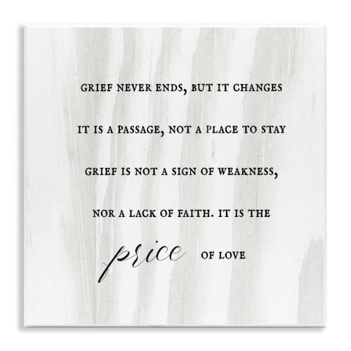 Grief Is Love Inspirational, 12 x 12 Inch Mounted Print on Wall Plaque