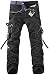 Keybur Men's Cotton Casual Military Army Cargo Camo Combat Work Pants (36, Black)
