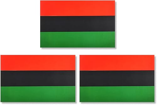 JBCD Calcomanía magnética de la bandera afroamericana africana, imán de liberación negra, para automóvil, SUV, camión (paquete de 3, 3 x 5 pulgadas)