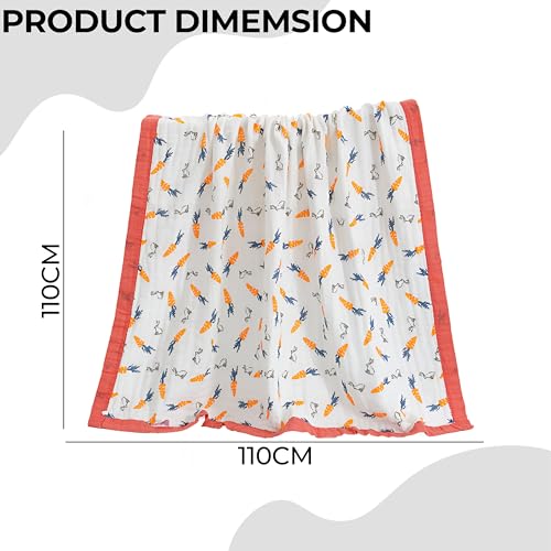 Image of BEMBIKA Baby Blankets for Boys Girls Fleece Throw Baby Blanket Unisex Newborn Infants Stroller Blanket Crib Swaddling Baby Blanket for Kids Toddlers - Orange Carrot