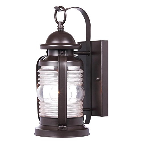 Westinghouse 3424017 6230100 Weatherby One-Light Outdoor Wall Fixture, Weathered Bronze Finish with Clear Glass, 1 Pack