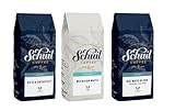 Schuil Whole Bean Coffee, Fair Trade, Premium Light Roasted Gourmet Whole Coffee Beans, Variety Pack (3 Bags Total; Michigan Maple, Big Wave Blend and Dutch Breakfast Blend, 12 Ounce Bags)