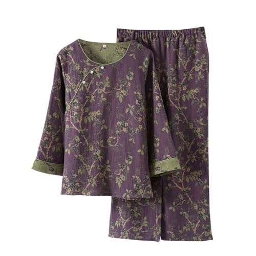 OWLONLINE Jacquard Weave Pajama Set Women's Hanfu Japanese Kimono Pajamas