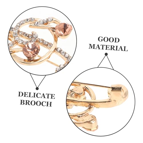Idée cadeau avec cette broche note de musique dorée avec strass - 2