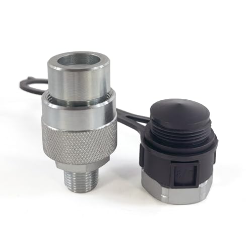 Image of 3 /8 inchNPT Thread 10,000 PSI High Pressure Hydraulic Quick Coupler Set Replaces Enerpac C-604w /Dust Caps
