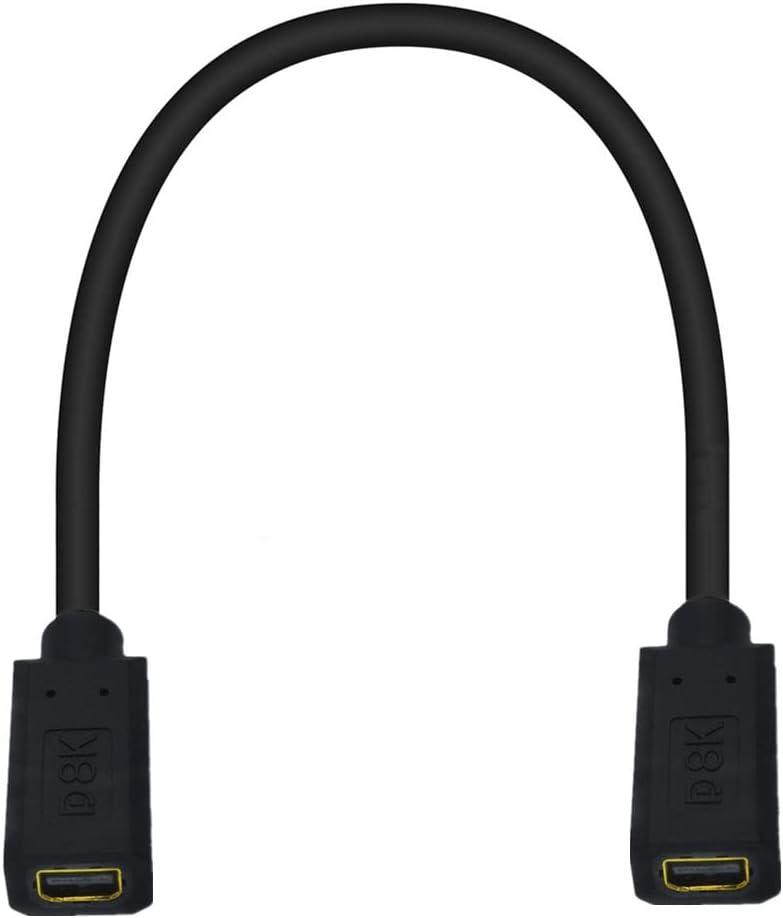 Qaoquda 1FT Mini DP Female to Female Coupler Cord for PC/Laptop or Thunderbolt 2 Mac PC