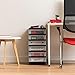 IRIS Medium 6-Drawer Cart with Organizer Top, 1 Pack, Black