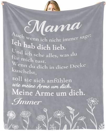 Muttertagsgeschenk Kuscheldecke Geschenke für Mama 150x200cm Geschenke für Mutter zum Geburtstag und Muttertag super weiche Schlafdecke für Mama und Oma zum Erntedankfest und Geburtstagsgeschenk