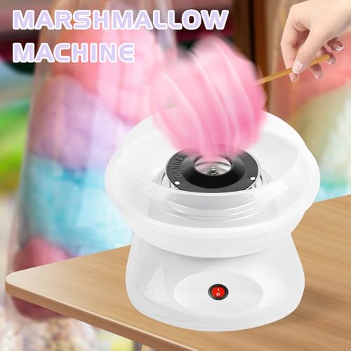 Zuckerwattemaschine, Retro Cotton Candy Machine 450 W, Zuckerwatte Maschine, Zuckerwattemaschinen Für Zuhause Mit Messlöffel, Bonbonstäbchen, Zehn Stöcke (Weiß) – Bild 5