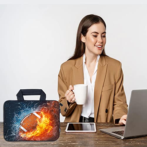 Amary14 15 15.4 15.6 Inch Laptop Handle Bag Computer Protect Case Pouch Holder Notebook Sleeve Neoprene Cover Soft Carrying Travel Case For Dell Lenovo Toshiba Hp Chromebook Asus Acer (Football) #TOP6