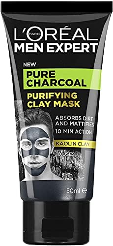 L'Oréal Men Expert Pure Charcoal Purifying Black Clay Face Mask for Men 50 ml