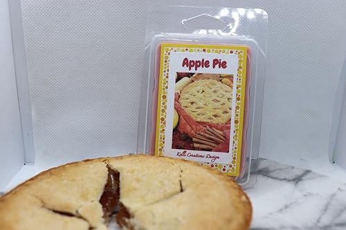 Kelli Creations Design - Kelli Creations Design Apple Pie - Wax Melts, Wax Cubes, 100% Soy Wax Fragrance Notes: Sweet Apple Compote mixes with Clove, Cinnamon, and a hint of Vanilla. 1 Pack / 6 Cubes per Pack, Brownish