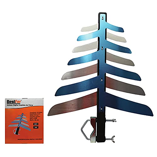 Antena Externa Digital Espinha De Peixe Uhf/Hdtv 38,8x32cm