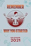 KALENDER 2021 A5: für Fitnessportler - Fitness Motivation Terminplaner mit DATUM - Fitness Organizer für Termine - Wochenplaner von Januar bis Dezember - 1 Woche auf 2 Seiten mit Kalenderwoche