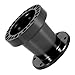 Steering Wheel Spacer Hub 3inch, Car Steering Wheel Hub Adapter Extension Spacer Kit Universal 6 Holes Steering Wheel Spacer for Most Cars Karts Solid Aluminum Spacer (Black)
