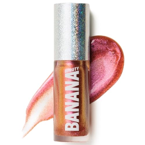 Banana Beauty Gloss à Lèvres 3D Pailleté Disco Fever – Gloss comfortable pour un effet pulpeux – Formule Non Collante – Gloss Infusé à l’Huile de Maracuja – Finition Brillante