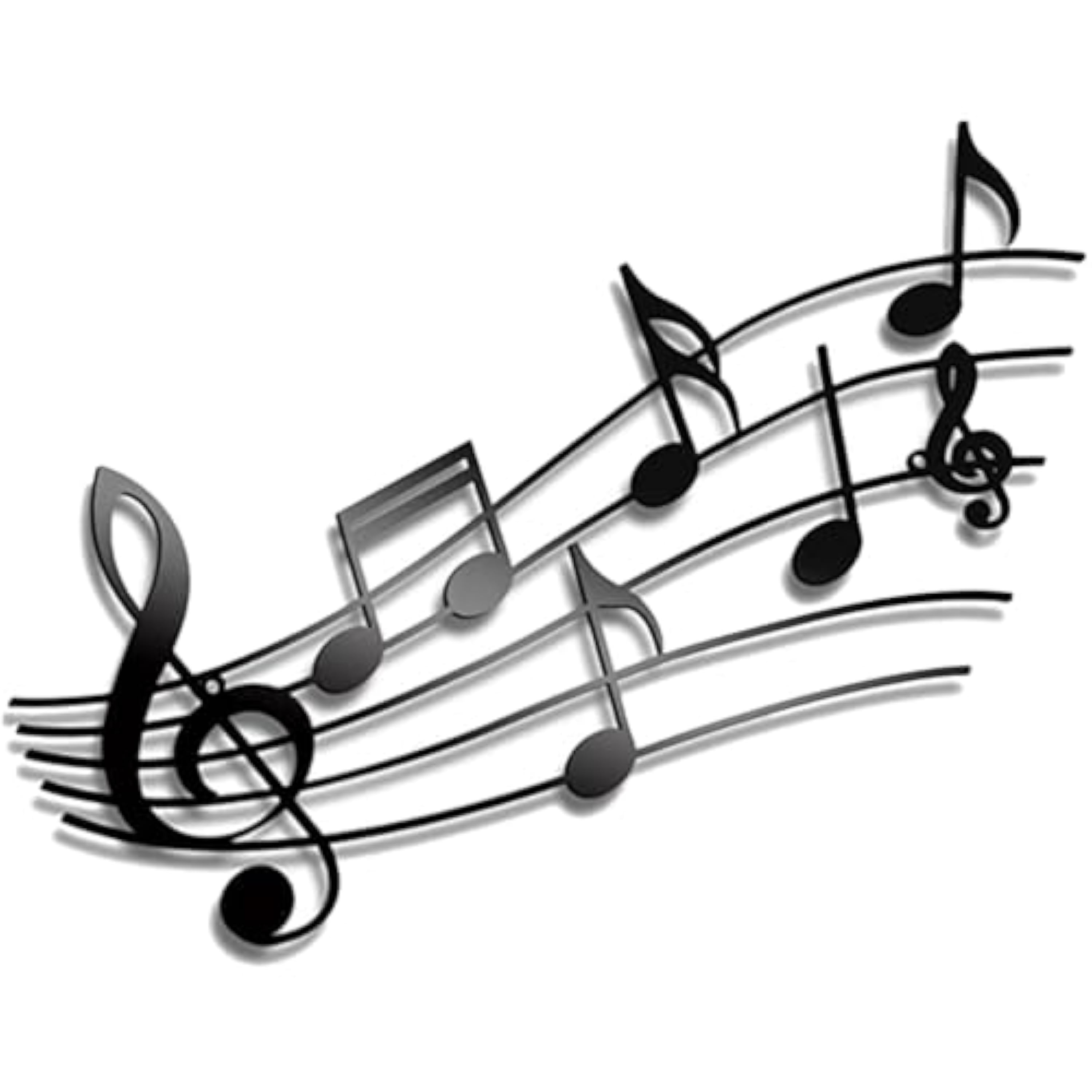 Abaodam Decoración De Pared Notas Musicales En Metal 15.74 Pulgadas Adorno Grande Para Estudio Musical Hogar Fiesta Arte Musical Clave De Sol