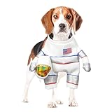DELIFUR Dog Halloween Astronaut Costume - Pet Dress Up Spacesuit Funny Apparel Uniform Adjustable Cosplay Outfit for Small Medium Dog (Astronaut, Medium)