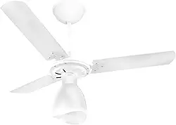 Venti-Delta Ventilador de Teto New Light 3 Pás Laqueadas 127 V C3V, 383148, 130 W, Branco