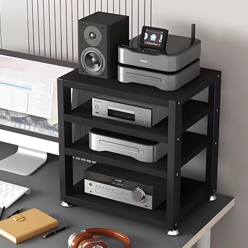 Meuble support audio anti-surchauffe avec étagères réglables