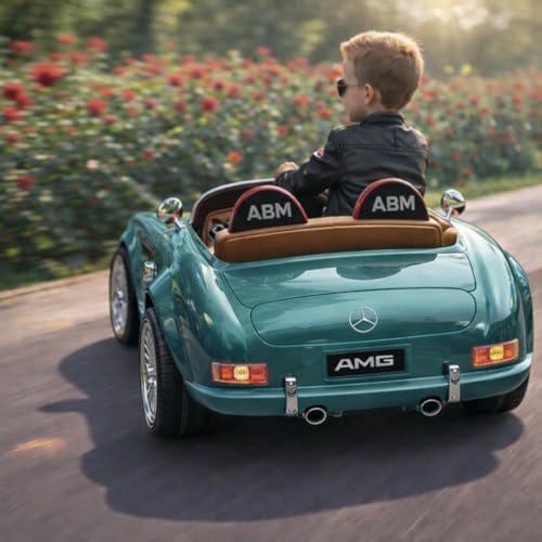 Image of Kawaii Kids AMR GT 12V Sports Car with Remote, Music & Lights, Green