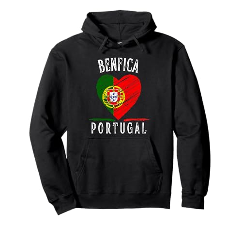 Portugal Flag Heart Benfica City Pullover Hoodie