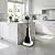 XBrand Black/White Intelligent Cool Mist Standing Oscillating Fan, 47 Inch Height