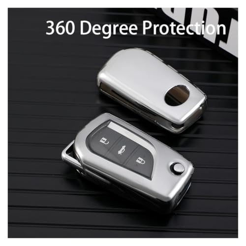 Carcasa llave Toyota Camry Auris Verso negra funda protectora 5