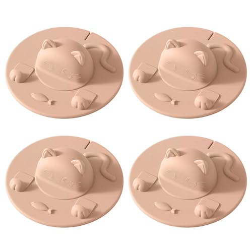 Couvercle de tasse en silicone chat étanche pour mug en céramique - 2