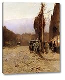 Paris at Twilight by Frederick Childe Hassam - 13' x 16' Gallery Wrap Canvas Art Print - Ready to...